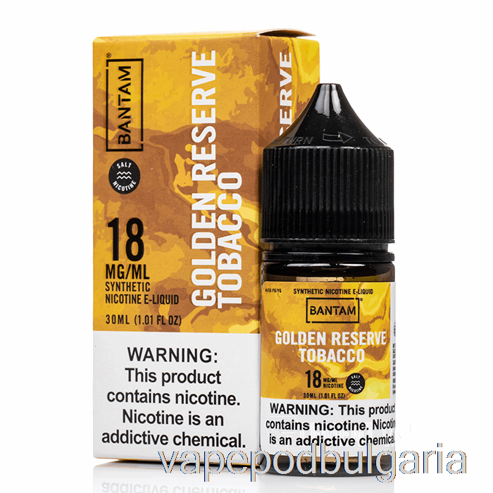 Vape Течности Golden Reserve Tobacco - Bantam Salts - 30ml 18mg